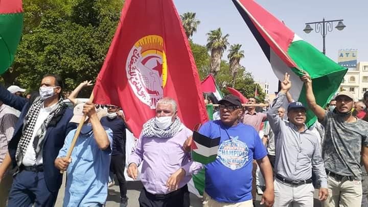 قفصة : وقفة مساندة وتضامن مع الشعب الفلسطيني